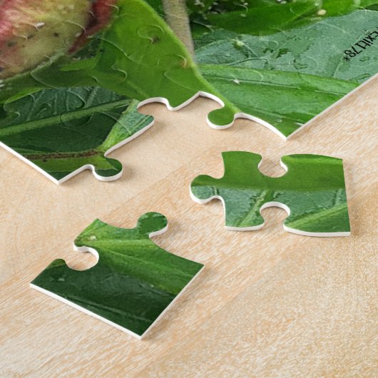 Tropisch roze hibiscus flower camouflaged Lizard Legpuzzel (Zijkant)