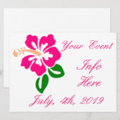 Tropisch roze hibiscus flower Thunder_Cove (Voorkant / Achterkant)