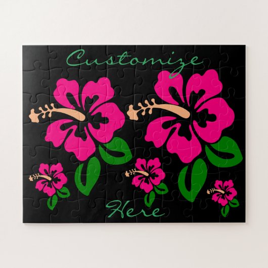 Tropisch roze hibiscus flower Thunder_Cove Legpuzzel (Horizontaal)