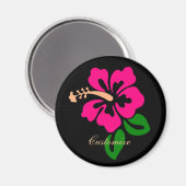 Tropisch roze hibiscus flower Thunder_Cove Magneet (Voorkant / Achterkant)