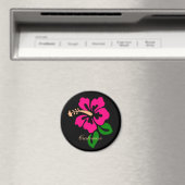 Tropisch roze hibiscus flower Thunder_Cove Magneet (Insitu (Vaatwasser))