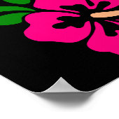 Tropisch roze hibiscus flower Thunder_Cove Poster (Hoek)