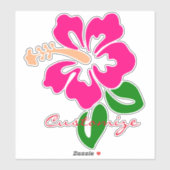 Tropisch roze hibiscus flower Thunder_Cove Sticker (Vel)