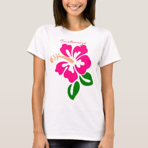 Tropisch roze hibiscus flower Thunder_Cove T-shirt