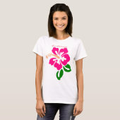 Tropisch roze hibiscus flower Thunder_Cove T-shirt (Voorkant volledig)