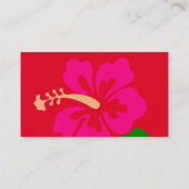 Tropisch roze hibiscus flower Thunder_Cove Visitekaartje (Achterkant)
