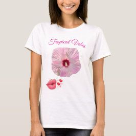 Tropisch Roze Hibiscus T-Shirt