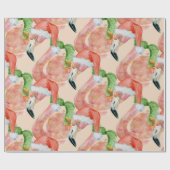 Tropisch roze kerstkerstfeest — Santa Hat Cadeaupapier (Vlak)