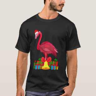 Tropisch roze kerstmis met decoratie t-shirt