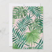 Tropisch roze kerstmis met Santa Hat Baubles Feestdagenkaart (Achterkant)