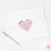 Tropisch roze kerstmis met Santa Hat Baubles Hart Sticker (Envelop)