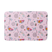 Tropisch roze Memphis Style Pattern Badmat (Voorkant)
