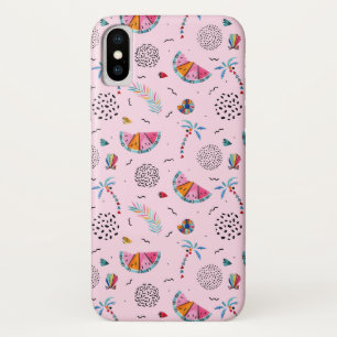Tropisch roze Memphis Style Pattern Case-Mate iPhone Case