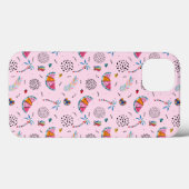 Tropisch roze Memphis Style Pattern Case-Mate iPhone Case (Achterkant (horizontaal))