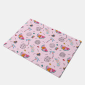 Tropisch roze Memphis Style Pattern Deurmat (Schuin)