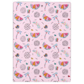 Tropisch roze Memphis Style Pattern Klembord (Achterkant)