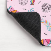 Tropisch roze Memphis Style Pattern Muismat (Hoek)