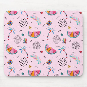 Tropisch roze Memphis Style Pattern Muismat