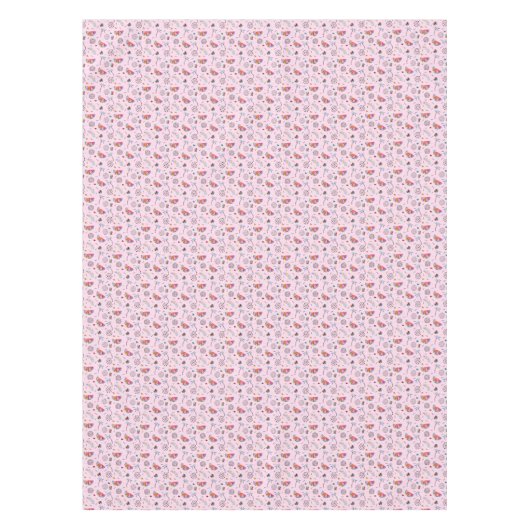 Tropisch roze Memphis Style Pattern Tafelkleed (Voorkant)