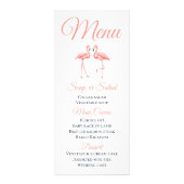 Tropisch roze menu Flamingo Beach Summer Weddensch (Voorkant)