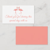 Tropisch Roze Menu Flamingo Strand Zomer Bruiloft Plaatskaartje (Voorkant / Achterkant)