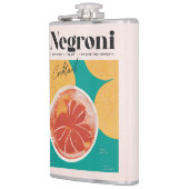 Tropisch roze negroni Cocktail Retro Heupfles (Links)