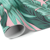 Tropisch roze ompakpapier cadeaupapier (Rol Hoek)