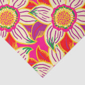 Tropisch roze Oranje handtekeningen patroon Tissuepapier (Detail)