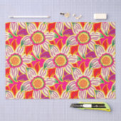 Tropisch roze Oranje handtekeningen patroon Tissuepapier (Craft)