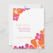 Tropisch Roze Oranje Paarse Hibiscus Bewaar de dat Kaart (Voorkant)