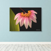 Tropisch roze orchidee canvas afdruk (Insitu (Houten vloer))