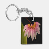Tropisch roze orchidee sleutelhanger (Voorkant Links)