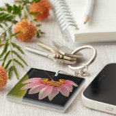 Tropisch roze orchidee sleutelhanger (Voorkant Rechts)