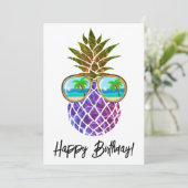 Tropisch roze paarse ananas (Staand voorkant)