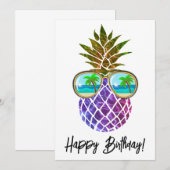 Tropisch roze paarse ananas (Voorkant / Achterkant)