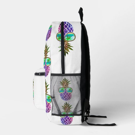 Tropisch roze paarse ananas bedrukte rugzak (Rechts)