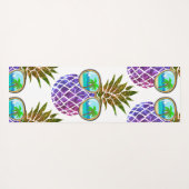 Tropisch roze paarse ananas yogamat (Achterkant (horizontaal))