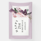 Tropisch roze papegaai 21ste verjaardag spandoek (Verticaal)