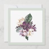 Tropisch roze papegaai en Sage Floral 60e verjaard Kaart (Achterkant)