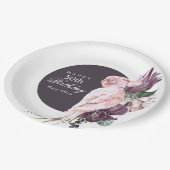 Tropisch roze Parrot Boho Stylish 50th Birthday Papieren Bordje (Gekanteld)
