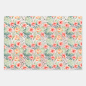 Tropisch roze peach Hibiscus Floral   Inpakpapier Vel (Voorkant 2)