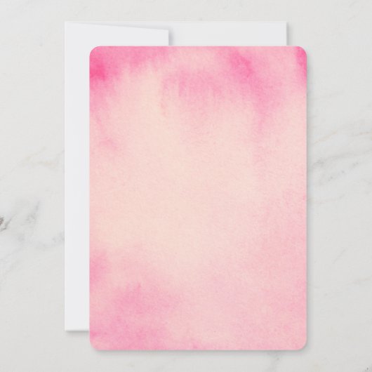 Tropisch Roze Perzik Hibiscus Flower Baby shower Kaart (Achterkant)