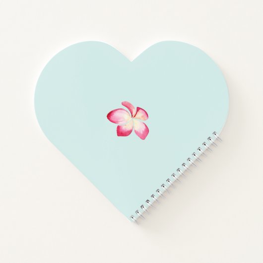 Tropisch Roze Plumeria Trouw Notebook Notitieboek (Achterkant)