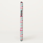 Tropisch Roze Plumeria Waterverf Monogram Case-Mate iPhone Case (Achterkant / rechts)