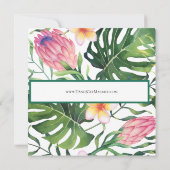 Tropisch roze Protea Greenery Floral Vrijgezellenf Kaart (Achterkant)