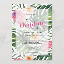 Tropisch roze Protea Greenery Floral Wedding