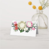 Tropisch roze protea Monstera Leaf | WATERVERF Plaatskaartje (Achterkant)