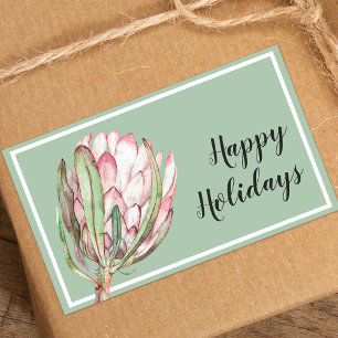 Tropisch roze protheekFloral op Mint Rechthoekige Sticker