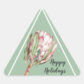 Tropisch roze protheekFloral op Mint Sticker (Voorkant)