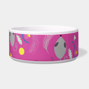 Tropisch roze rattenkat voerbakje